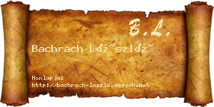 Bachrach László névjegykártya