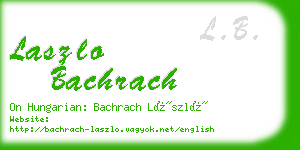 laszlo bachrach business card